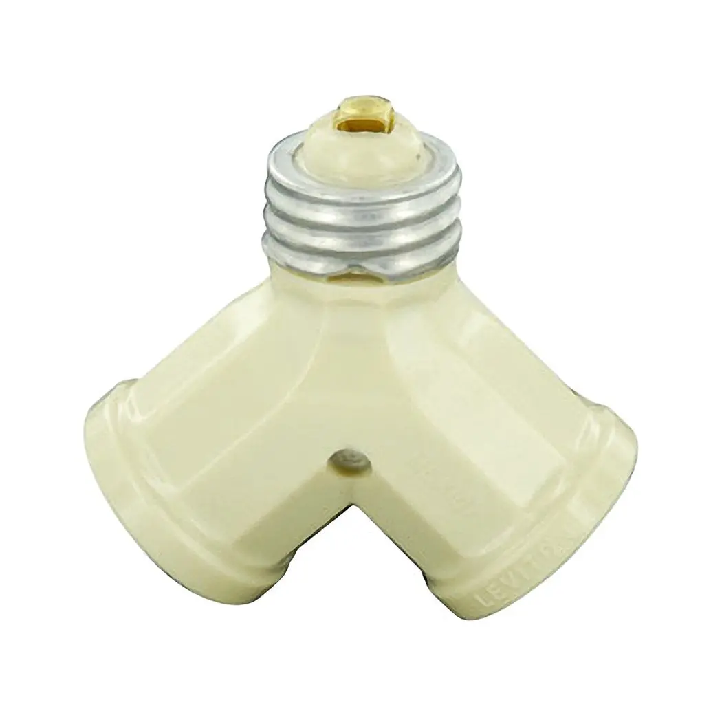 Soquet Leviton Doble Marfil 15A - La Nueva Eléctrica 1