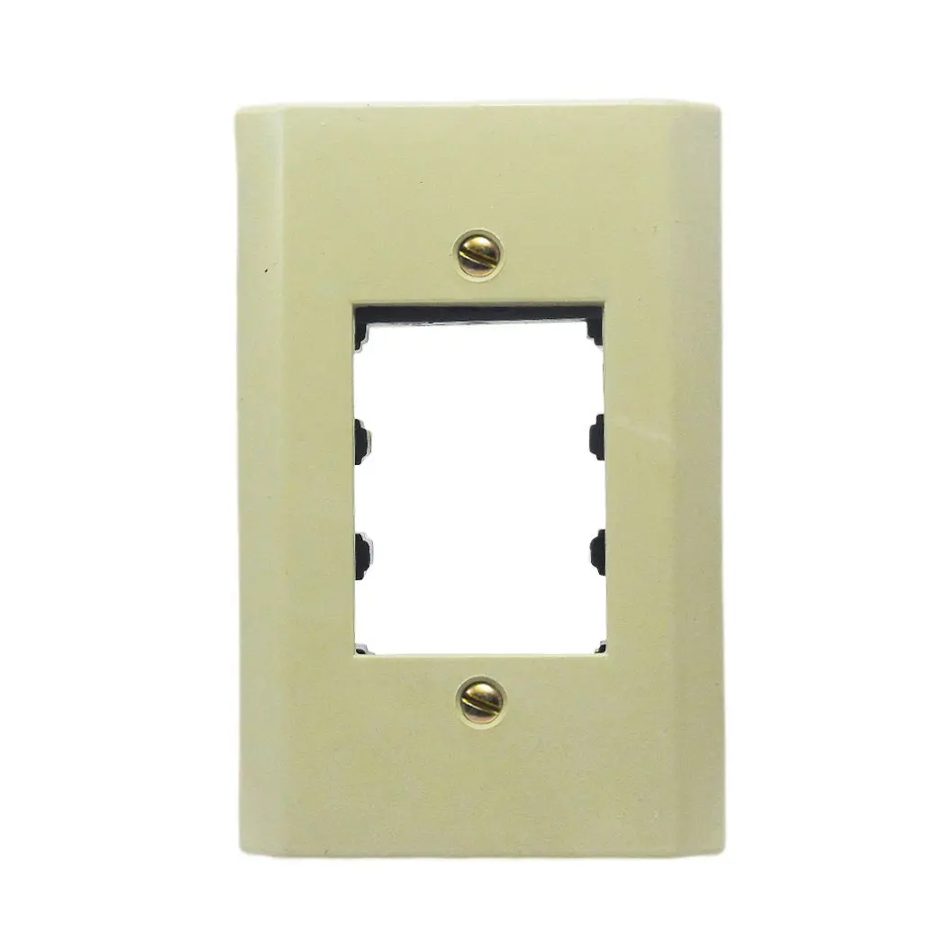 Placa Electrón 3 Vías Marfil - La Nueva Eléctrica 1