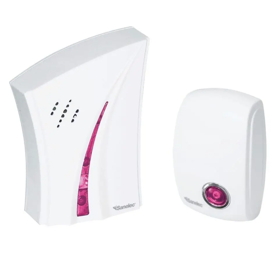 Timbre Sanelec Inalámbrico Rosa - La Nueva Eléctrica 1