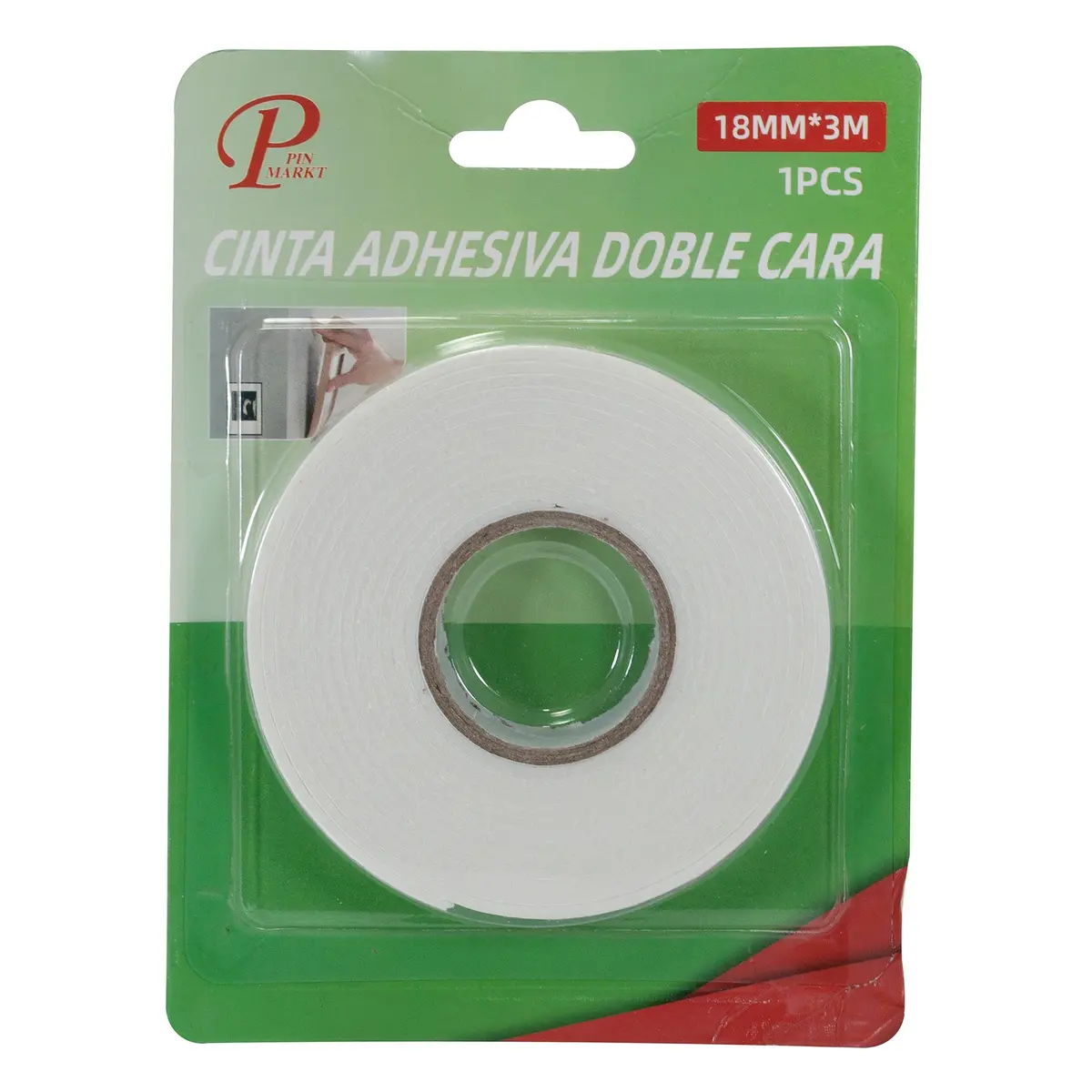 Cinta Pinmarkt Doble Cara 18 Mm 3 Mts. - La Nueva Eléctrica 1
