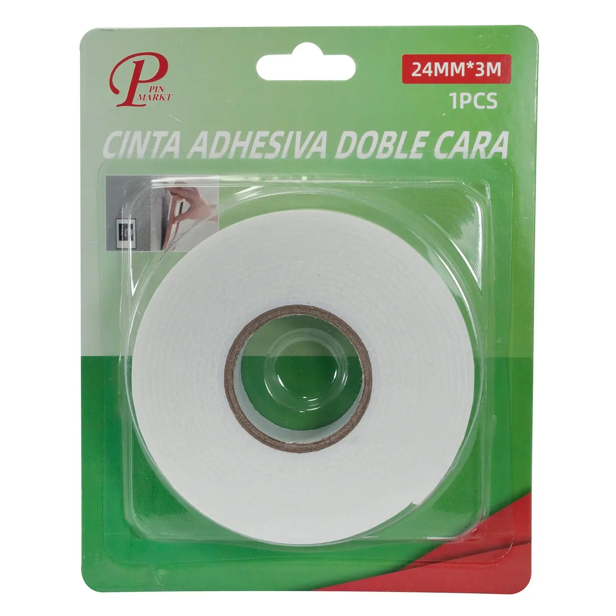 Cinta Pinmarkt Doble Cara 24 Mm 3 Mts. - La Nueva Eléctrica 1