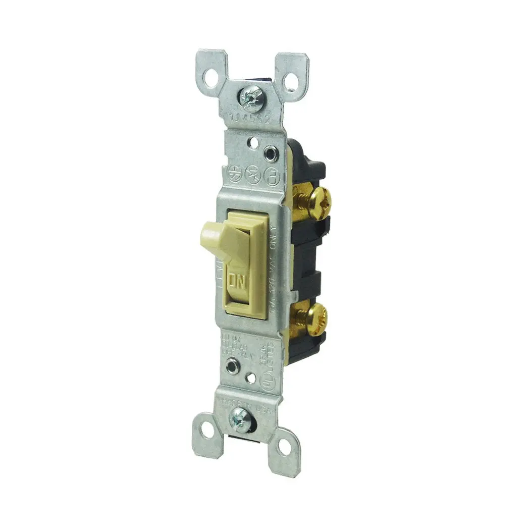 Apagador Leviton De Palanca Vertical 15 Amp. 1451-Icp - La Nueva Eléctrica 1