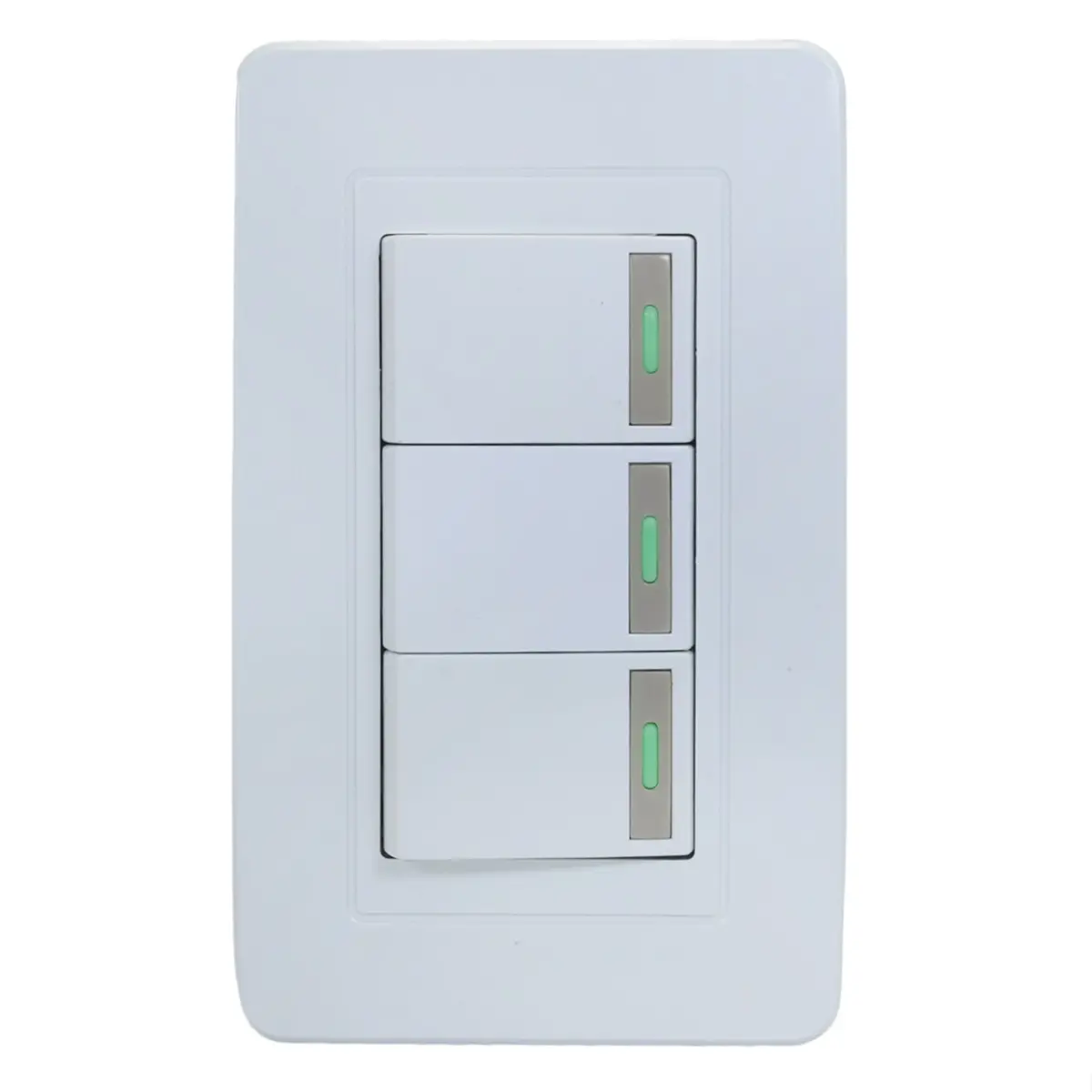 Placa Pinmarkt Capri 3 Apagadores Sencillos - La Nueva Eléctrica 1