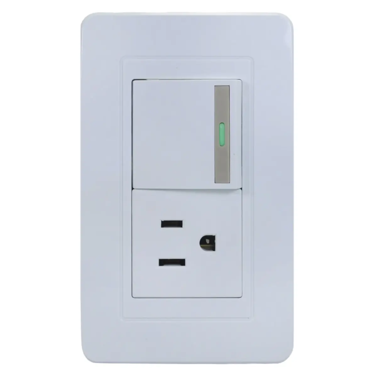 Placa Pinmarkt Capri 1 Apagador Sencillo 1 Contacto - La Nueva Eléctrica 1