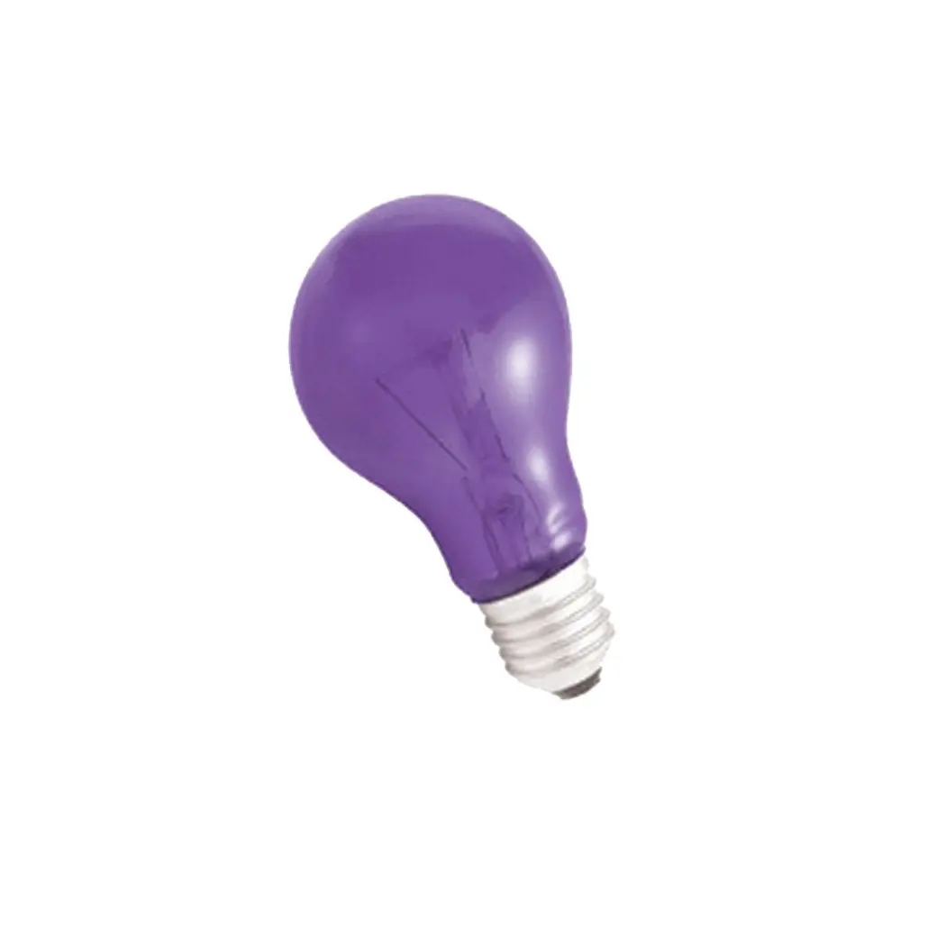 Foco Montana Fiesta A19 Púrpura E26 40W - La Nueva Eléctrica 1
