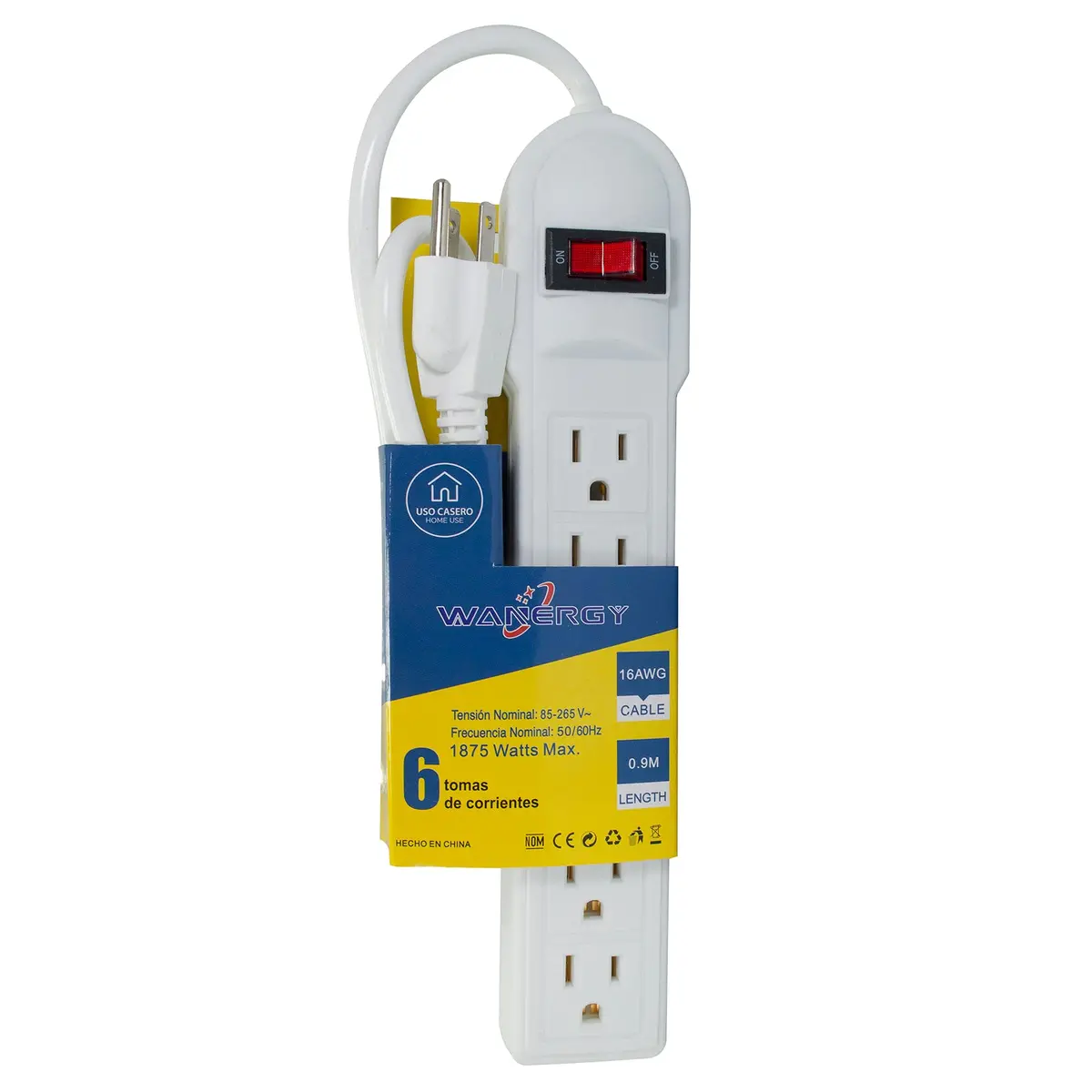 Multicontacto Wanergy 6 Contactos - La Nueva Eléctrica 1