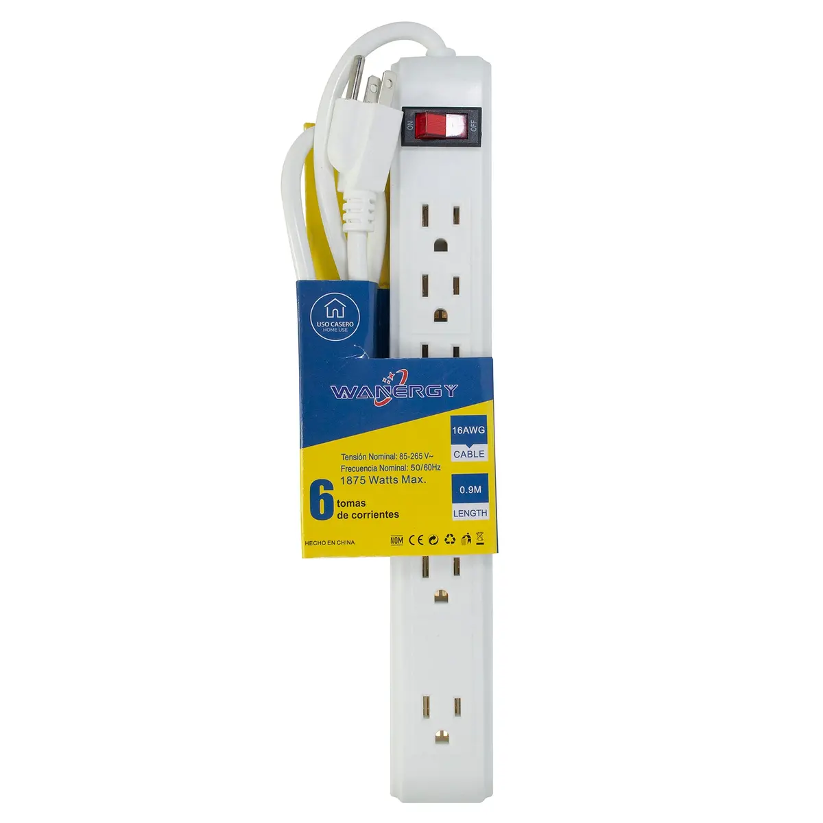 Multicontacto Wanergy 6 Contactos - La Nueva Eléctrica 1