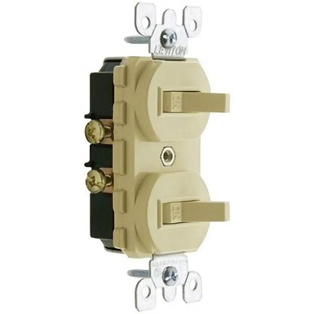 Apagador Leviton Palanca Doble 15A 127V 5224-I - La Nueva Eléctrica 1