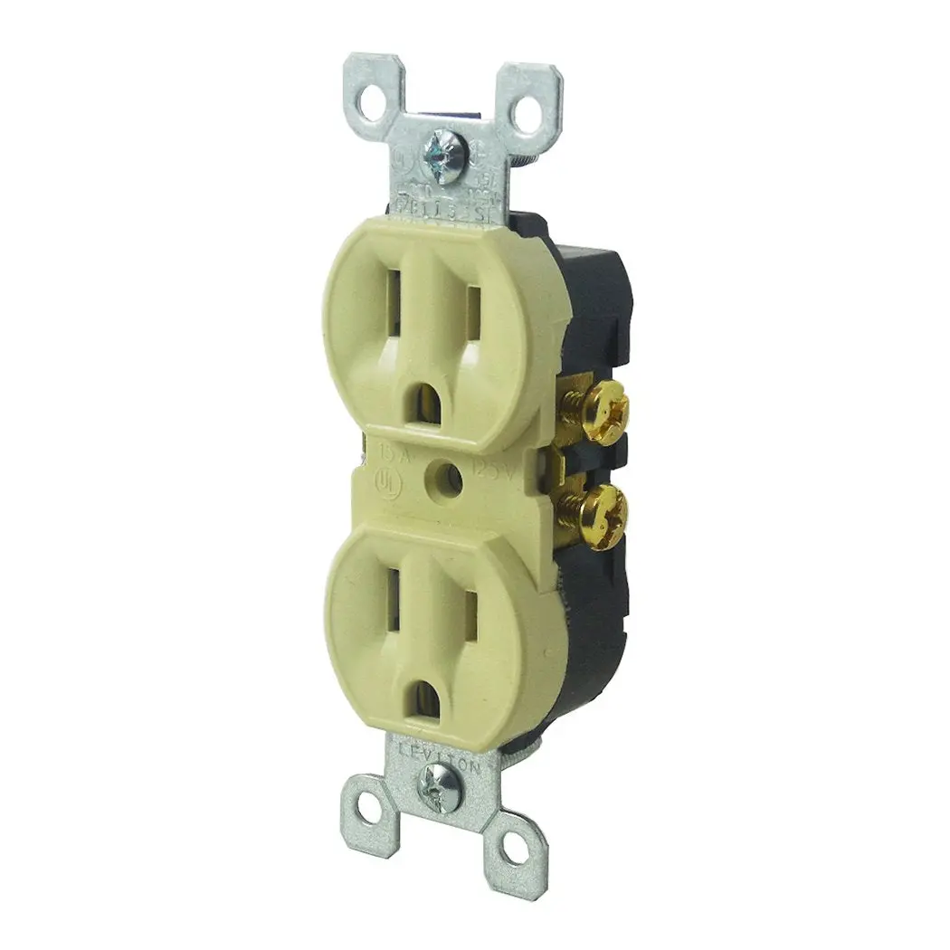 Contacto Leviton Duplex Marfil - La Nueva Eléctrica 1