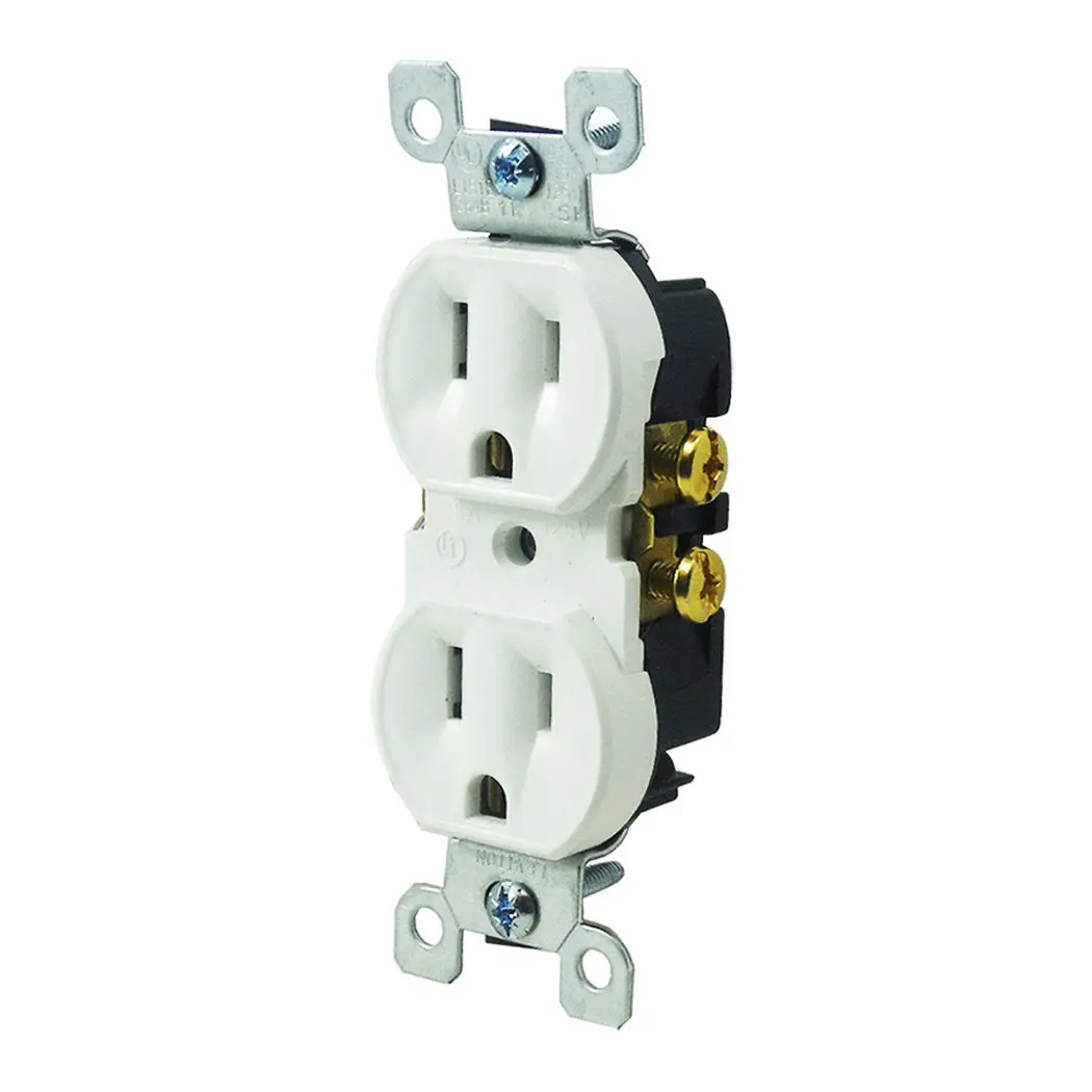 Contacto Leviton Duplex Blanco - La Nueva Eléctrica 1