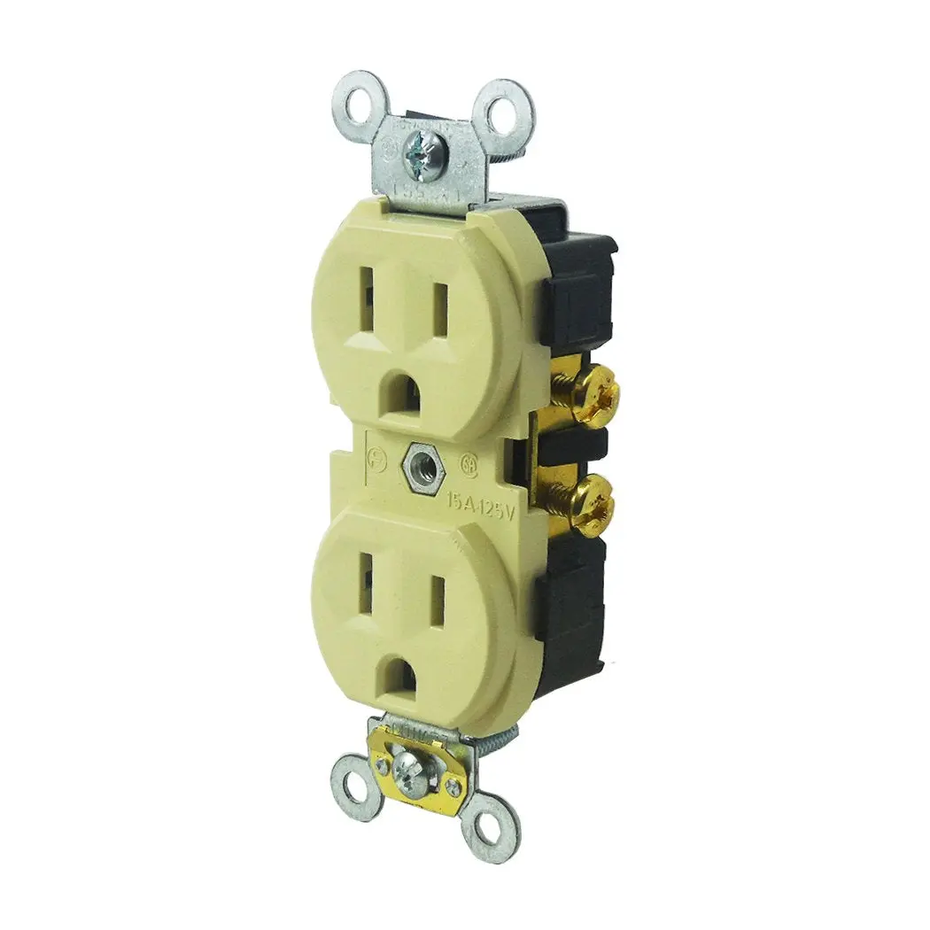 Contacto Leviton Duplex Industrial 15A. 125V. Cr15-I - La Nueva Eléctrica 1