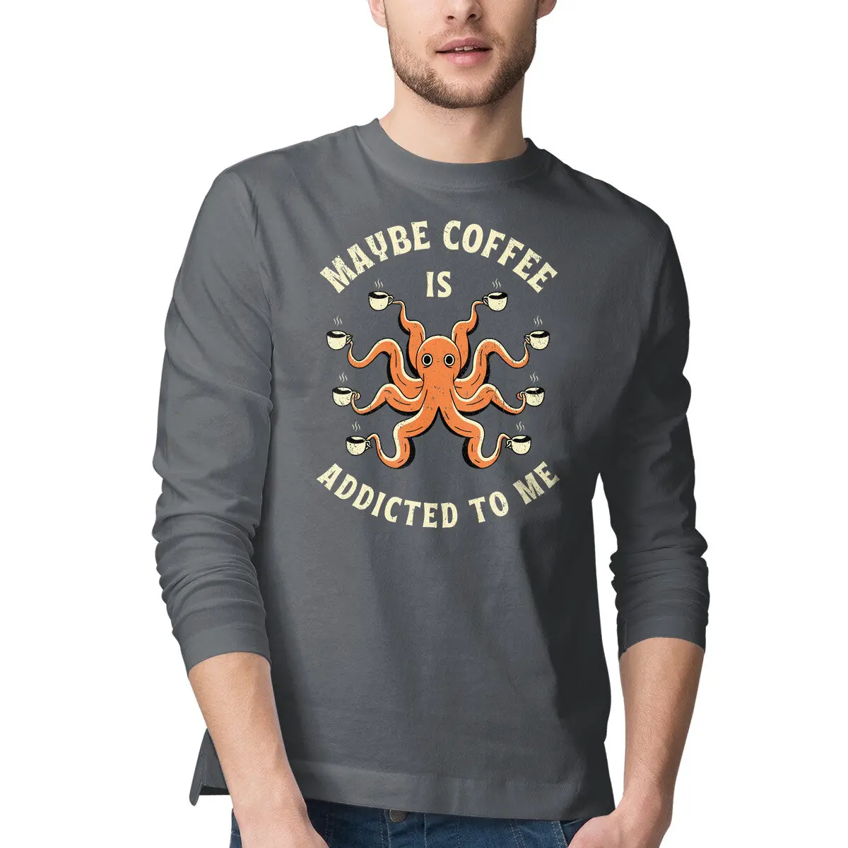 Coffee Addiction Humor T-Shirt for Men - Image 7