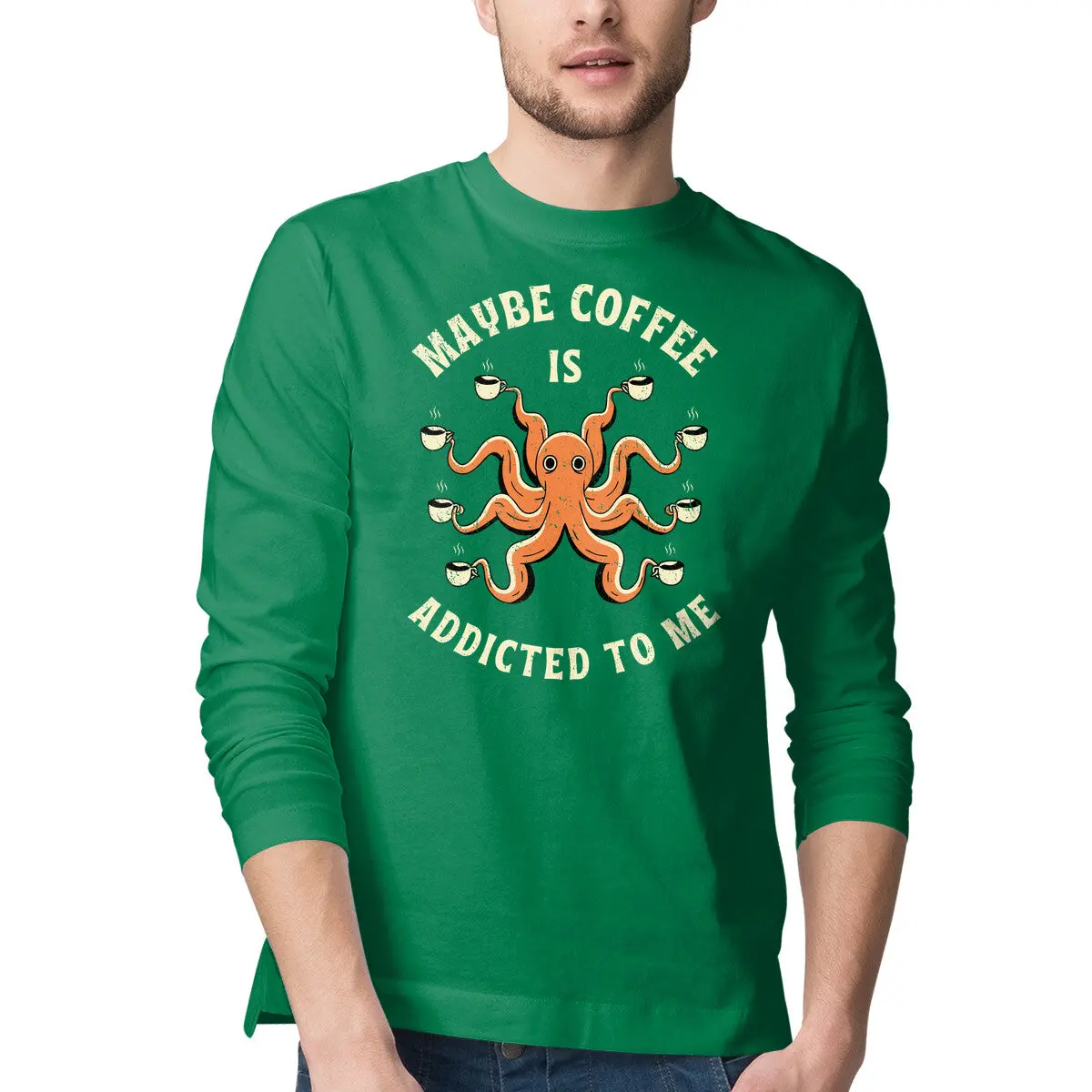 Coffee Addiction Humor T-Shirt for Men - Image 10