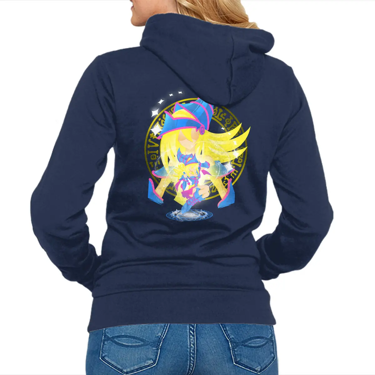 Dark Magician Girl Inspired Unisex Zip-Up Sweatshirt - Image 4