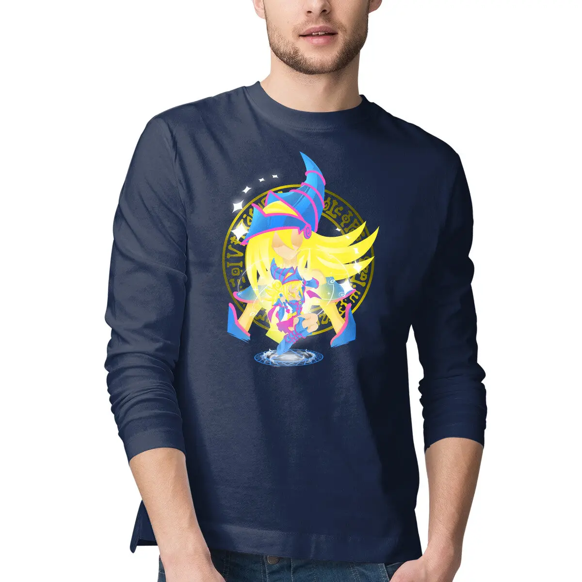 Dark Magician Girl Long-Sleeve Tee for Men - Image 4