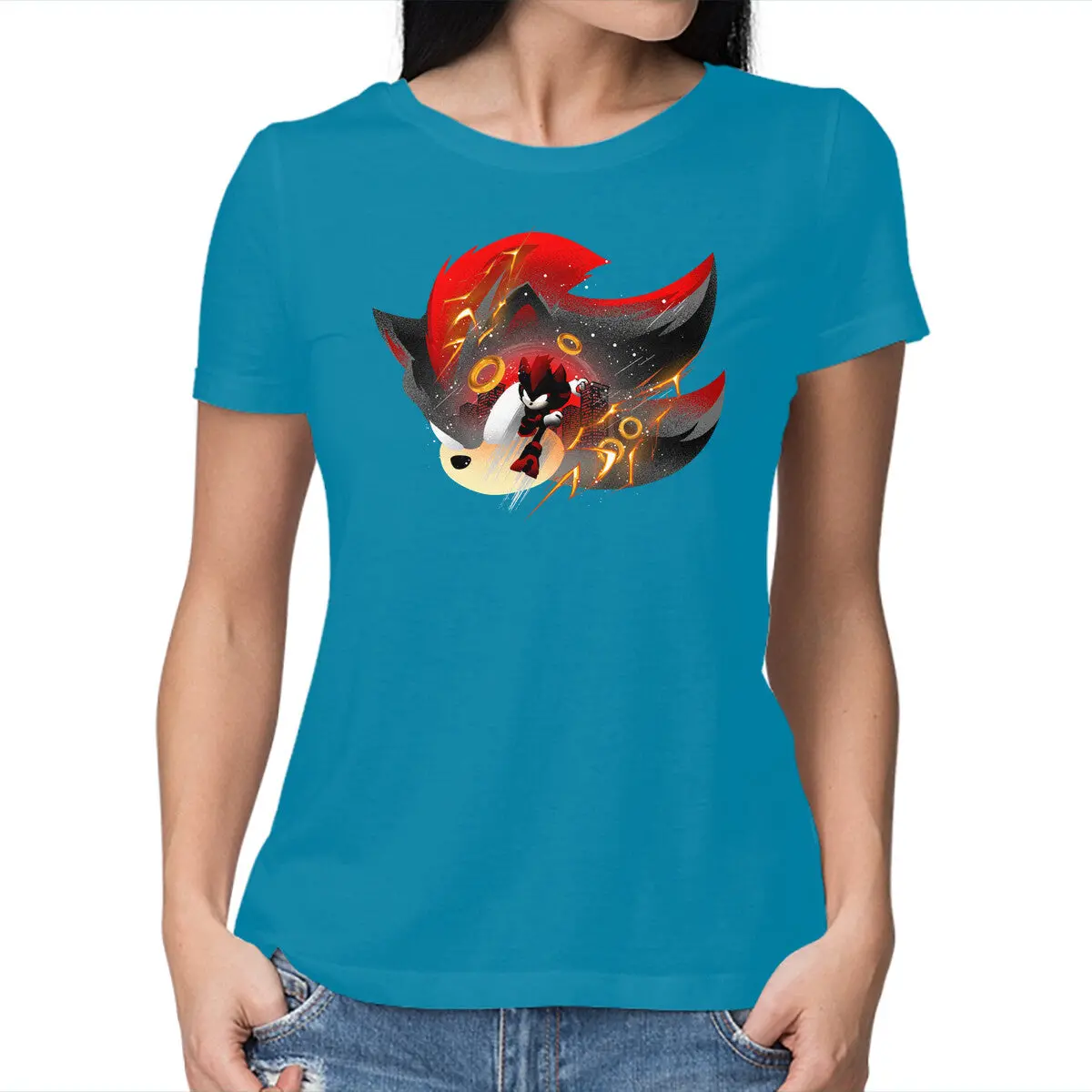Dark Resolve Shadow Women's Classic Cotton Tee - Image 9