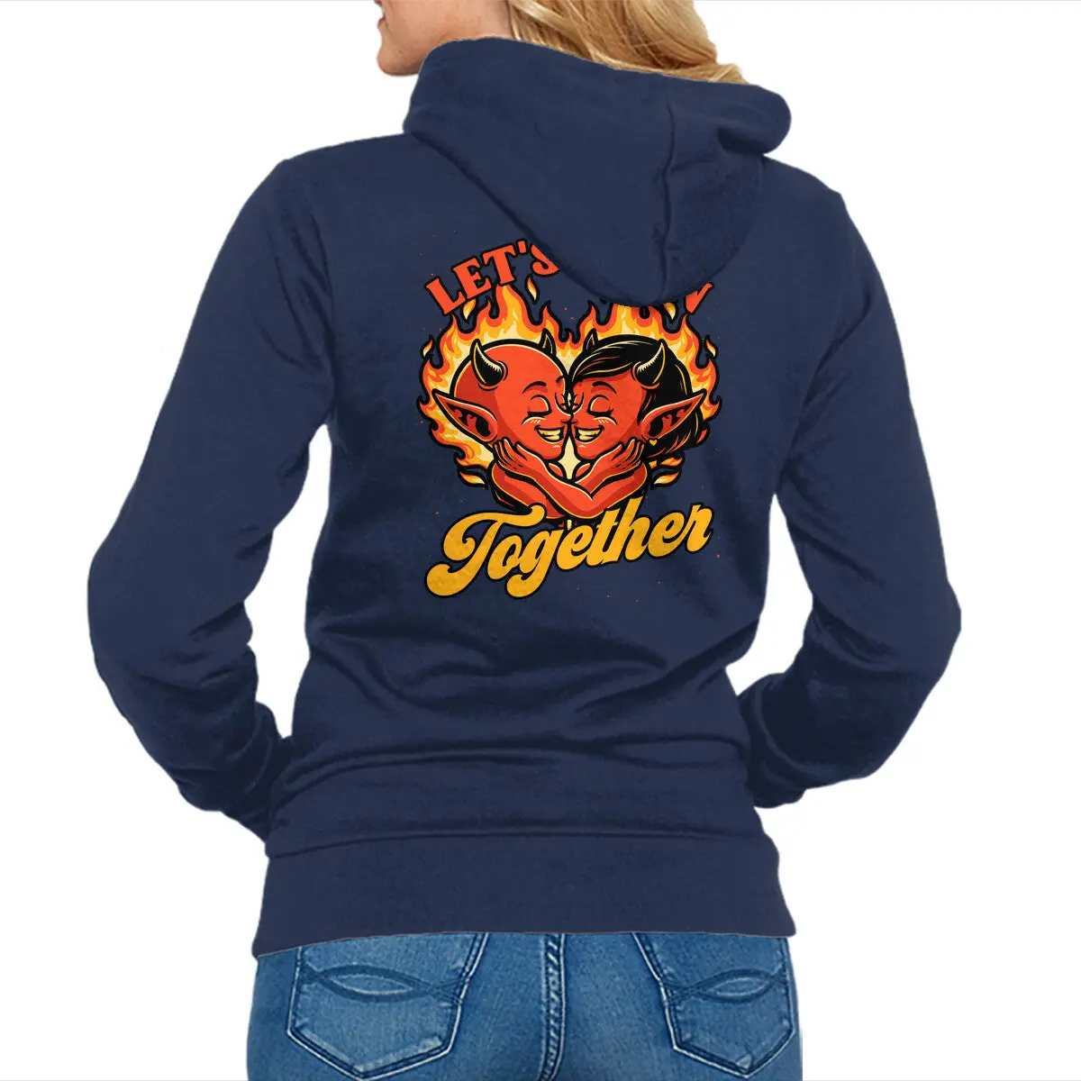 Burn Together Unisex Valentine's Day Zip-Up Sweatshirt - Image 4