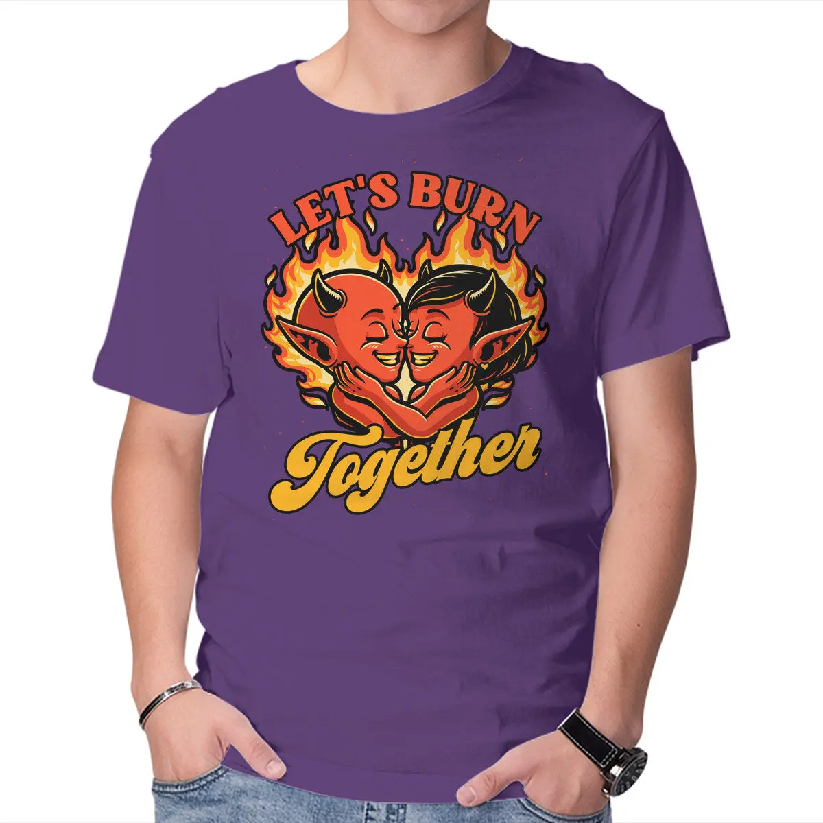 Burn Together Valentine's Day T-Shirt for Men - Image 17