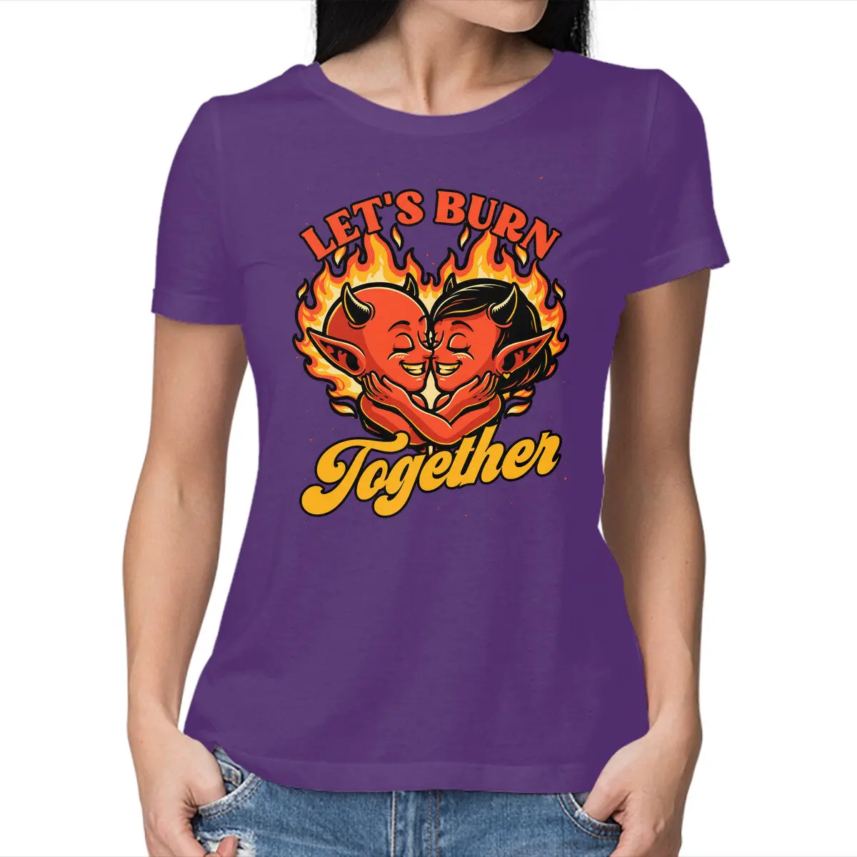 Burn Together Valentine's Day T-Shirt for Women - Image 13