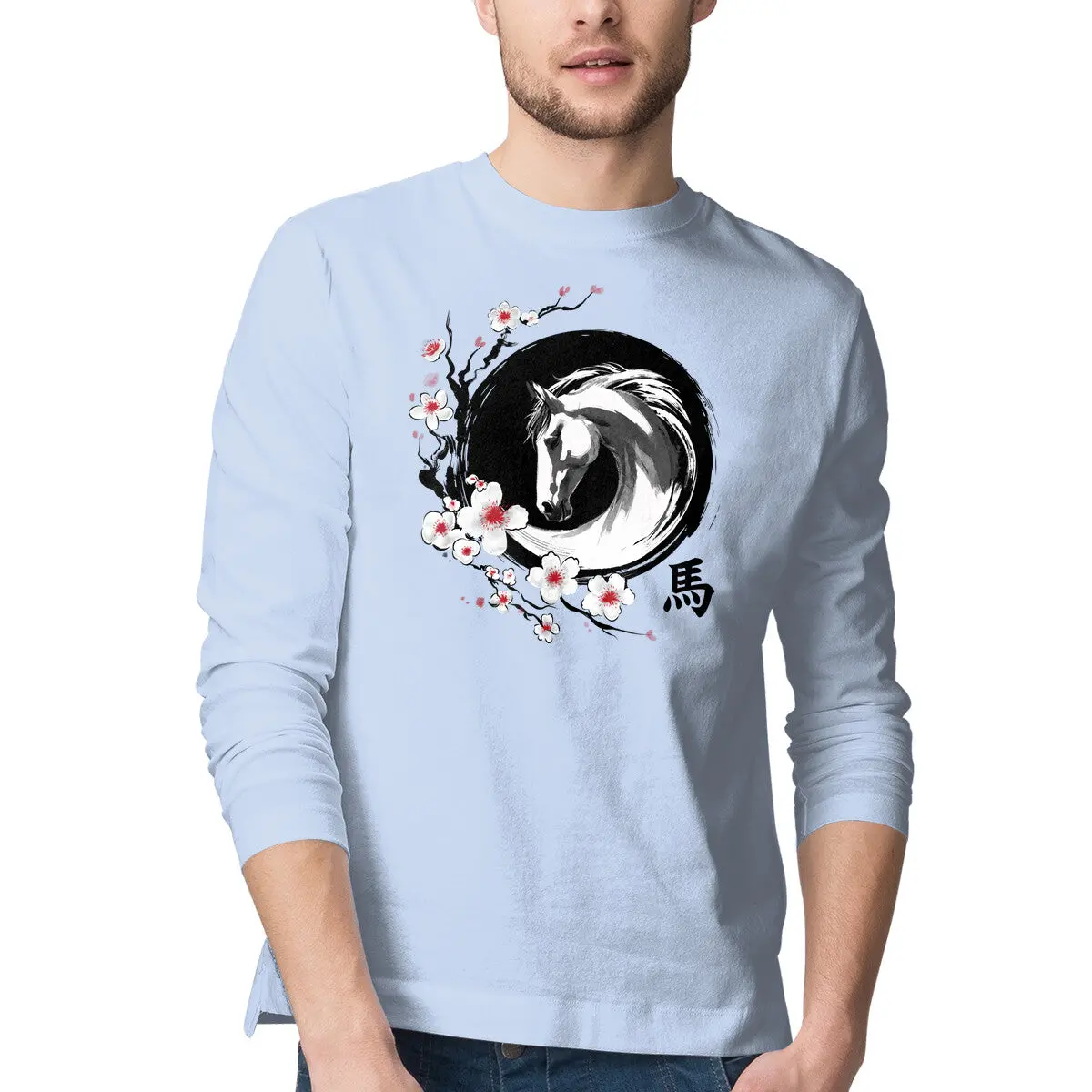 Men's Long-Sleeve Horse Zodiac T-Shirt - Image 4