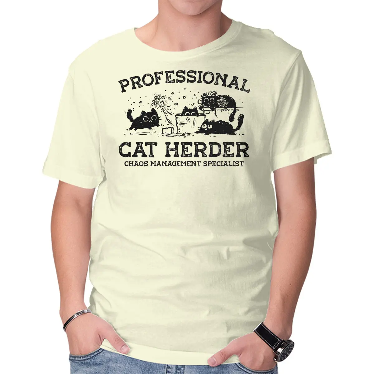Cat Herder T-Shirt for Men - Image 9