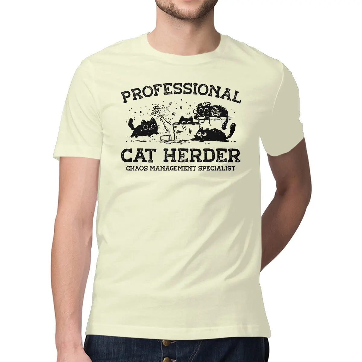Premium Cat Herder T-Shirt for Men - Image 9