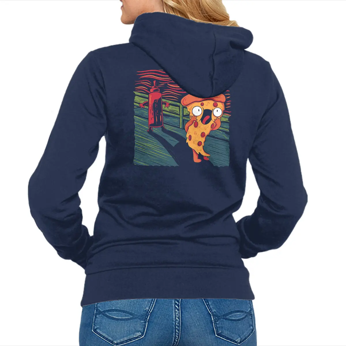 Pizza Scream Zip-Up Sweatshirt - Image 4