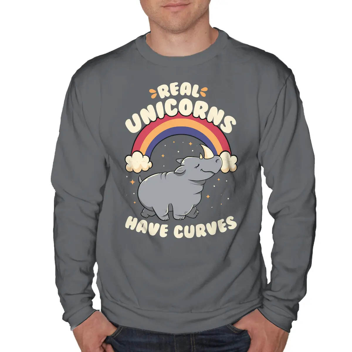 Unicorn-Themed Crewneck Sweatshirt for All Body Types - Image 7