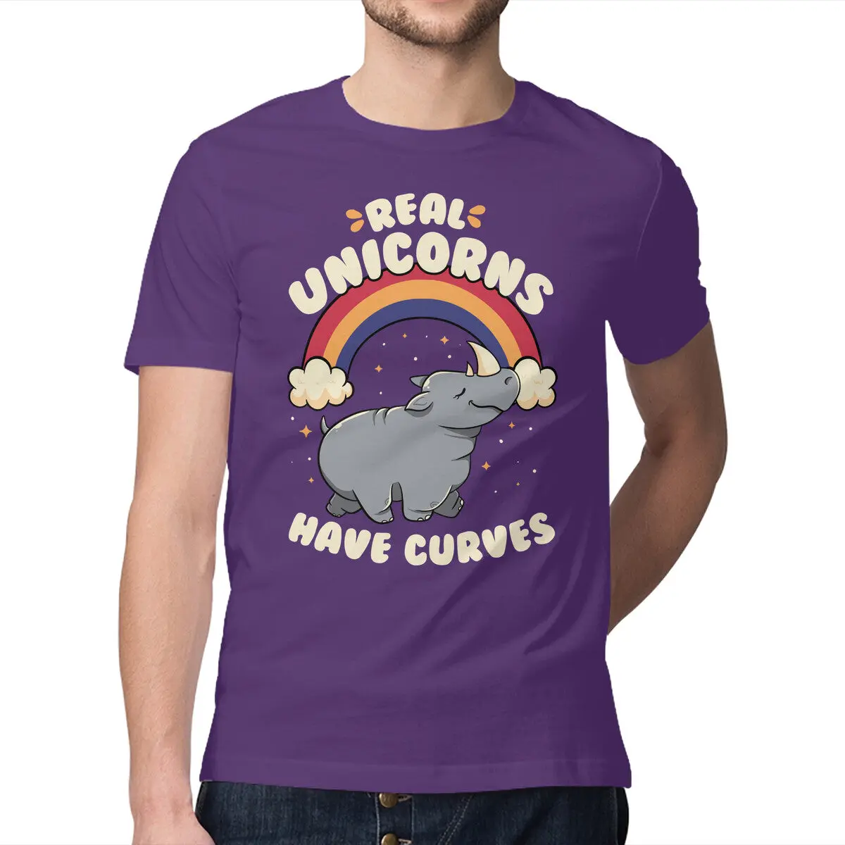 Unicorn Curve Premium T-Shirt for Men - Image 13