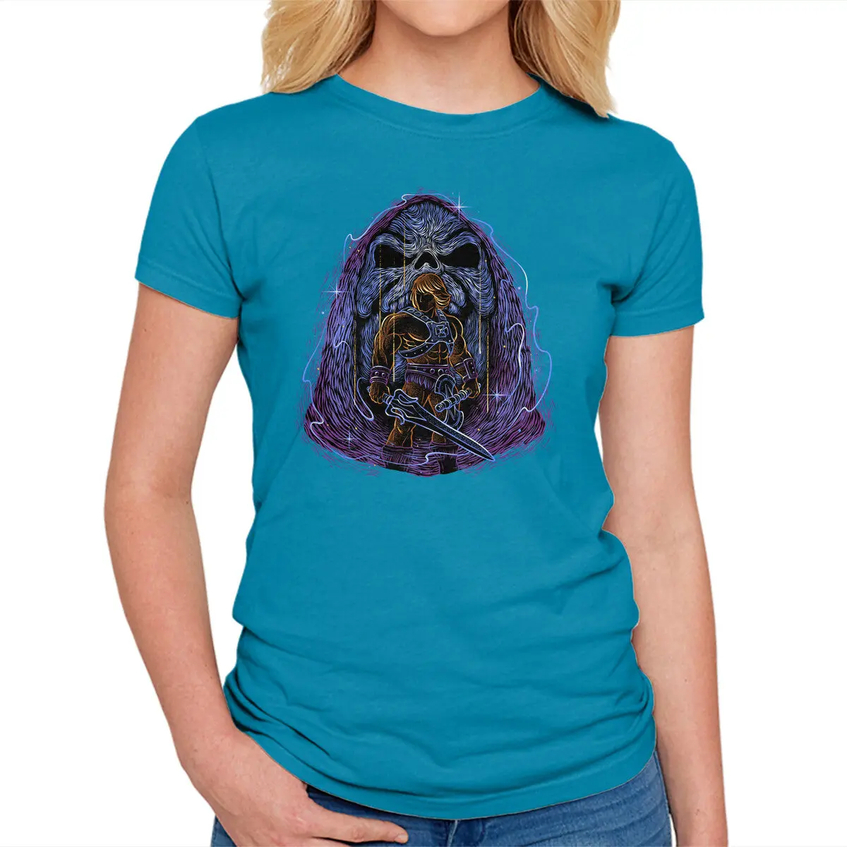 Cosmic Battle Women's Fitted T-Shirt - Image 17