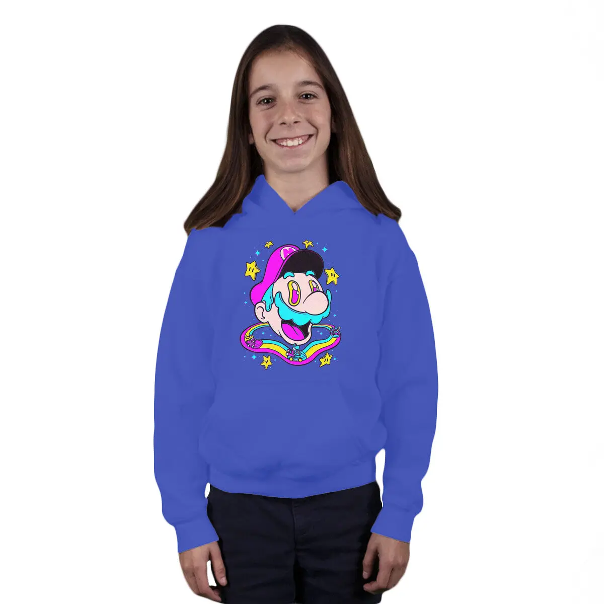 Trippy Mushroom Race Sweatshirt for Teens - Image 7