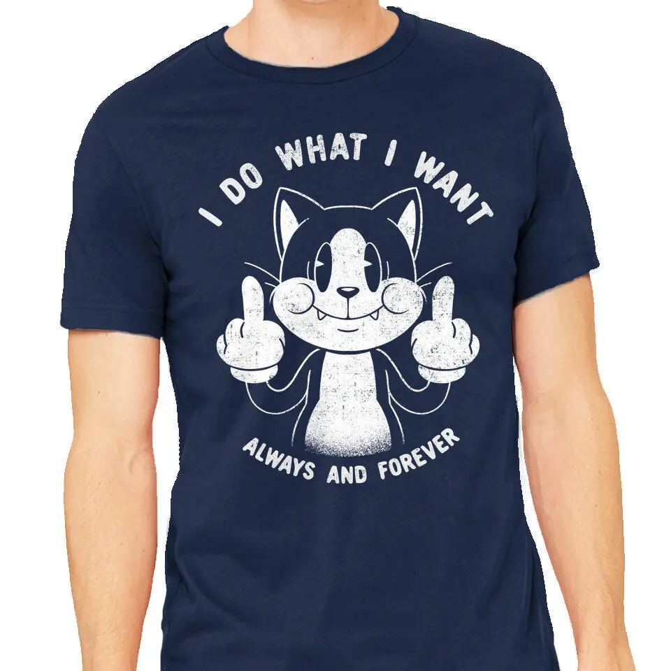 Funny Cat T-Shirt for Men – Bold 'I Do What I Want' Design - Image 5