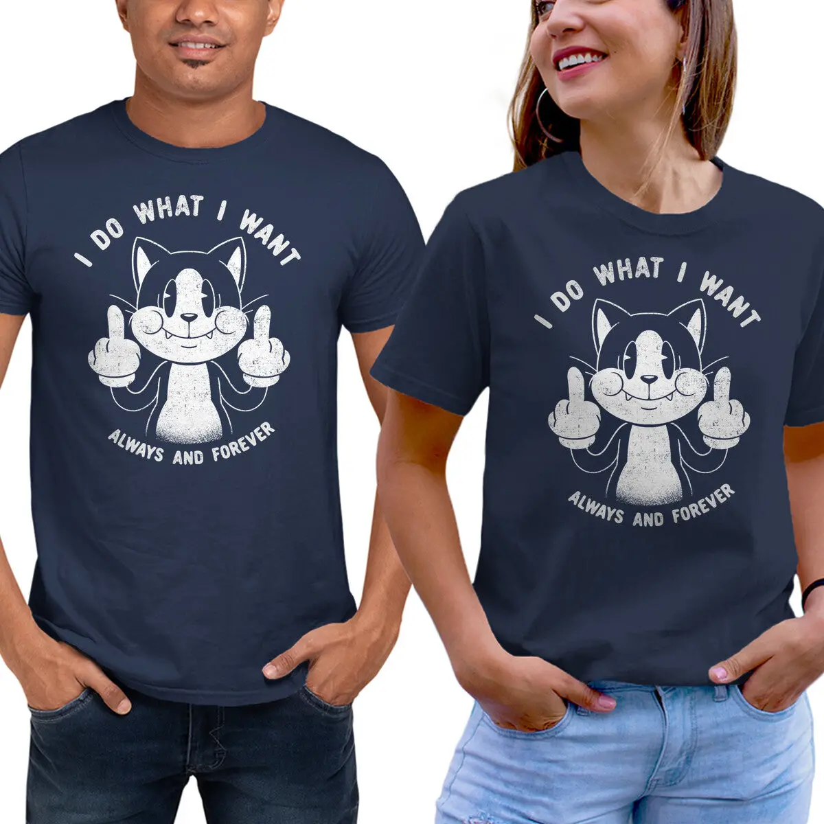 Funny Cat T-Shirt – Unisex 'I Do What I Want' Design - Image 5