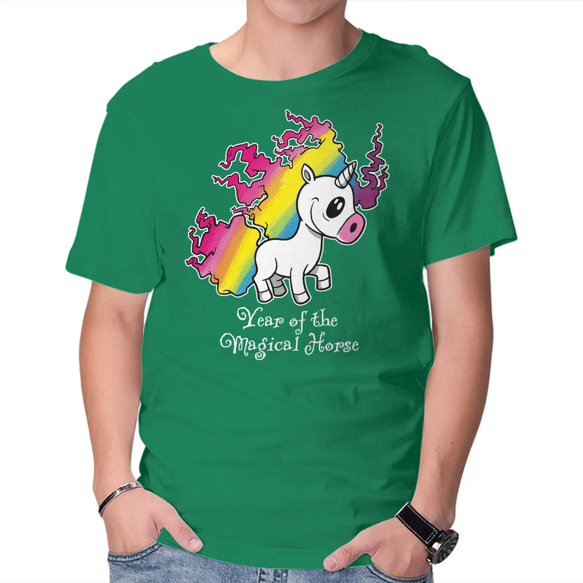 Magical Horse Year Men's Basic T-Shirt - Image 17