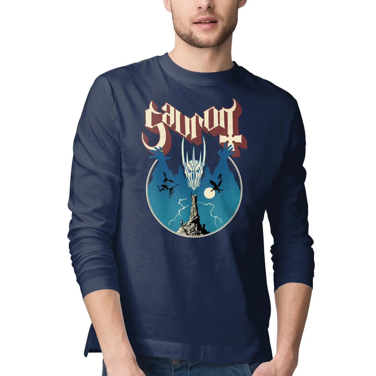 Opus Sauronymous Long-Sleeve T-Shirt for Men - Image 4