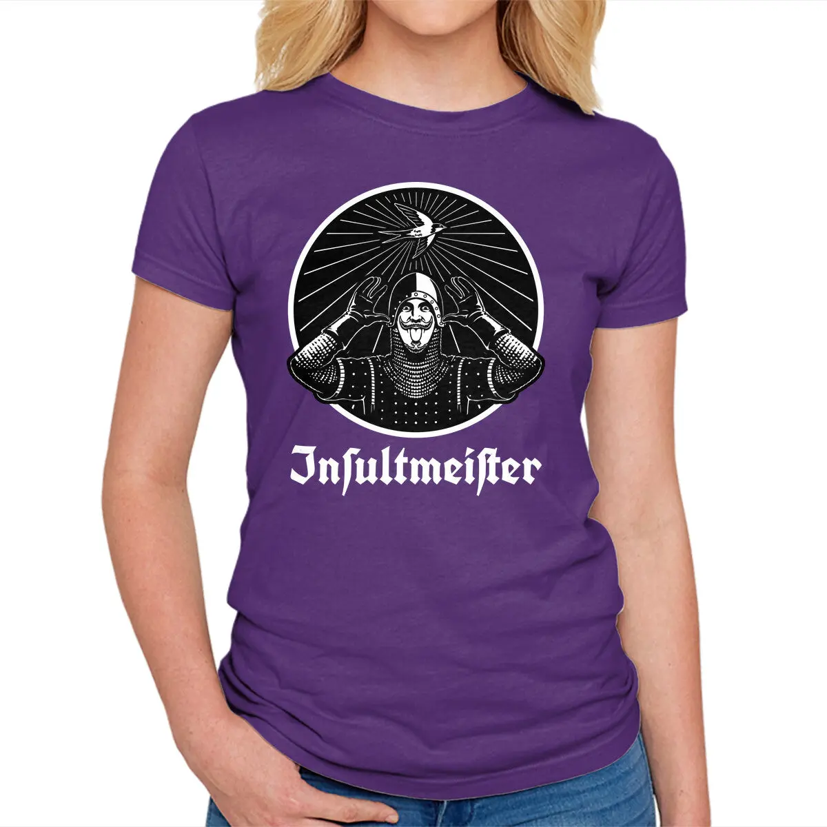 Insult Knight Film-Inspired Women's Fitted T-Shirt - Image 17