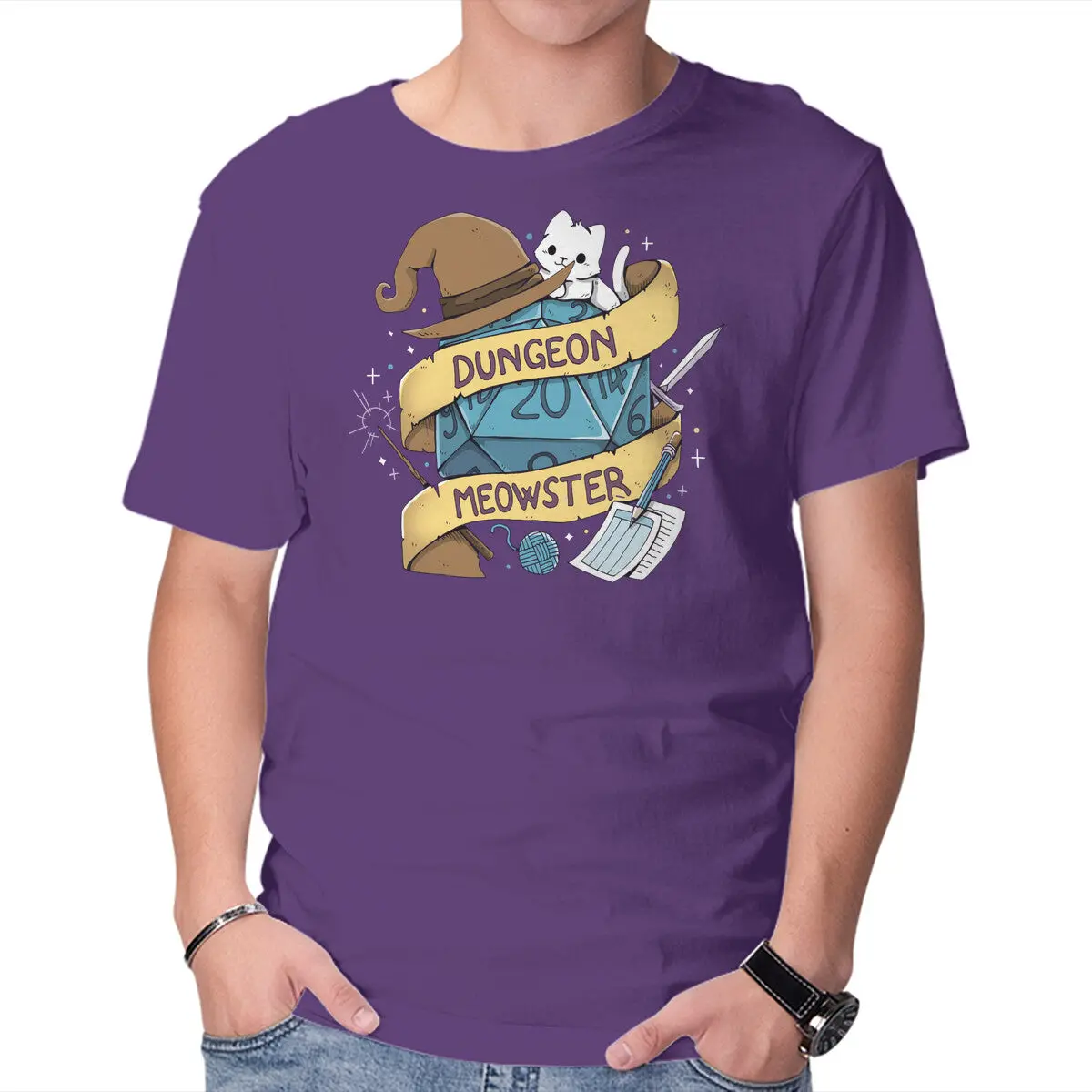 Cutest Dungeon Meowster Graphic Tee - Image 13
