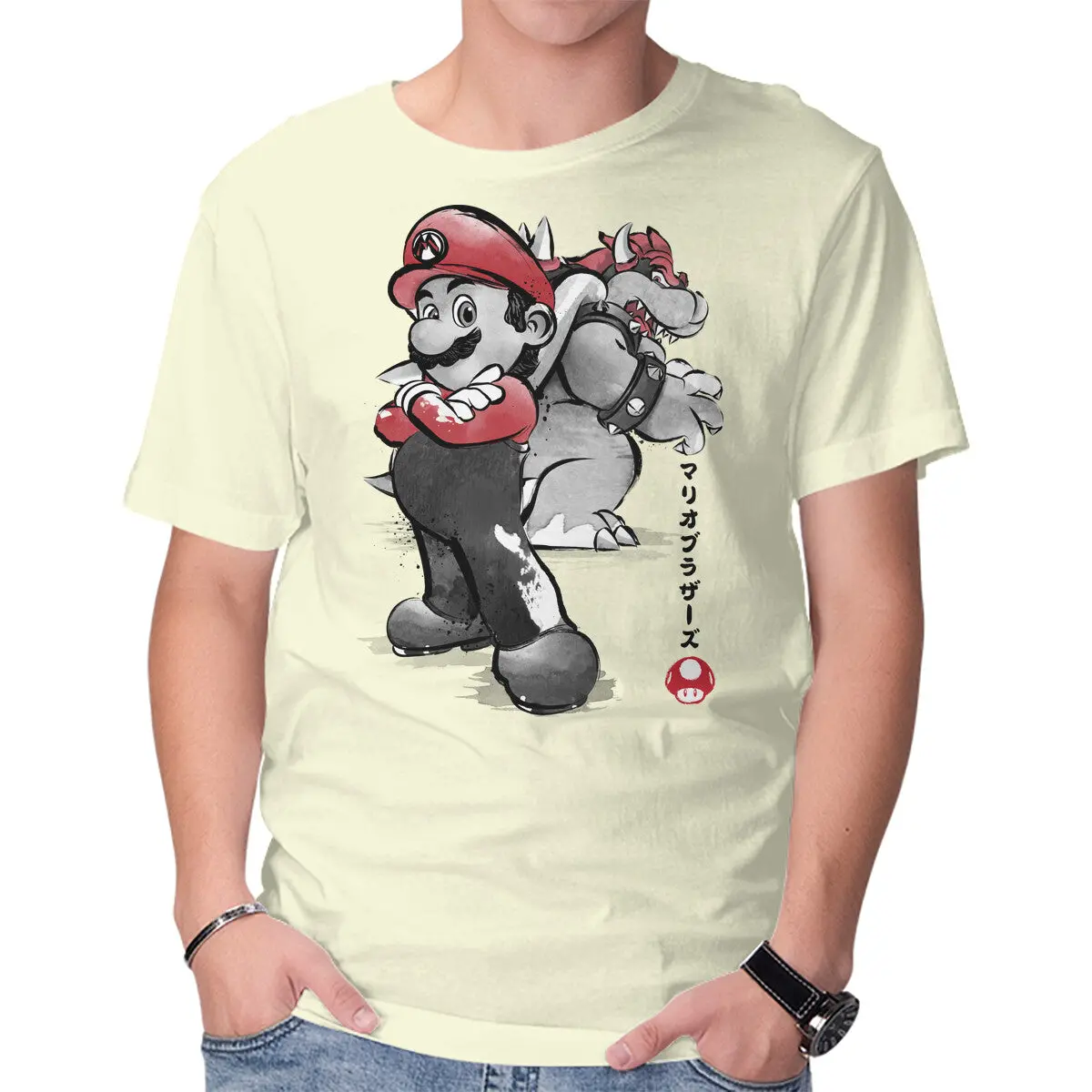 Plumber vs. King Koopa Graphic T-Shirt - Image 9