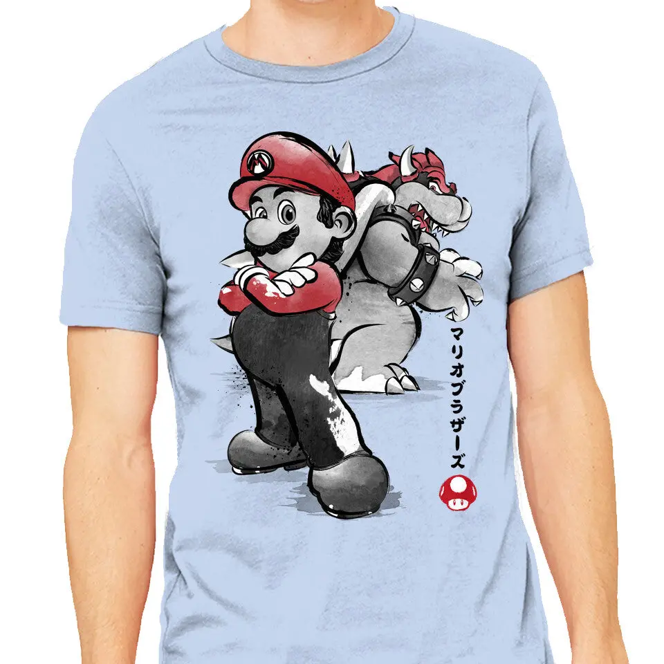 Plumber vs. King Koopa Graphic T-Shirt - Image 5