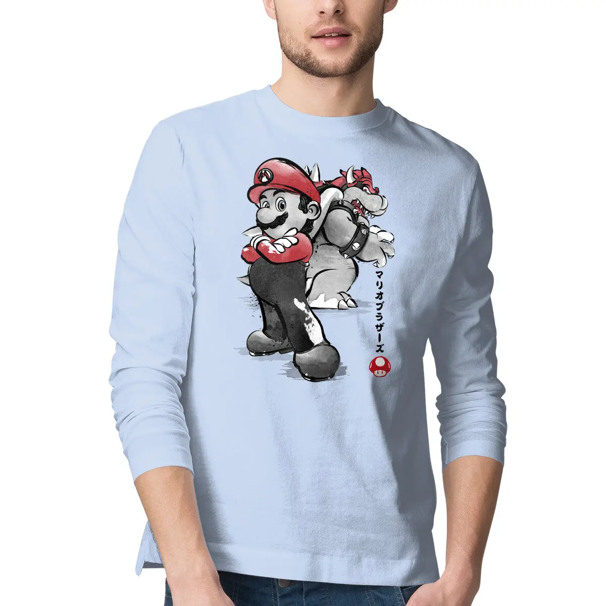 Retro Gaming T-Shirt: Mario vs Bowser Battle Design - Image 4