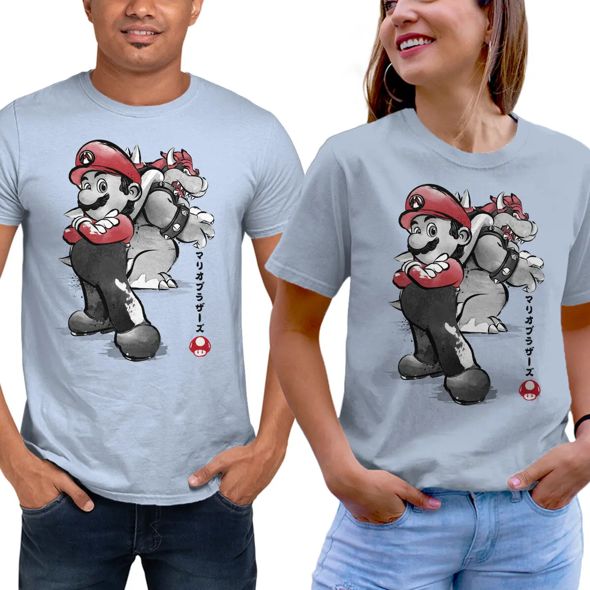 Plumber vs. King Koopa Graphic T-Shirt - Image 5
