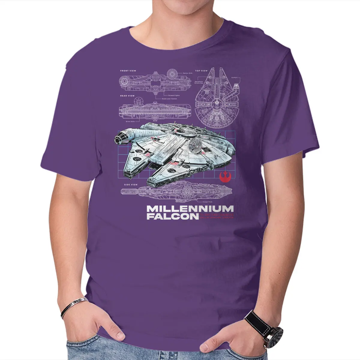 Rebel Light Freighter T-Shirt - Image 13