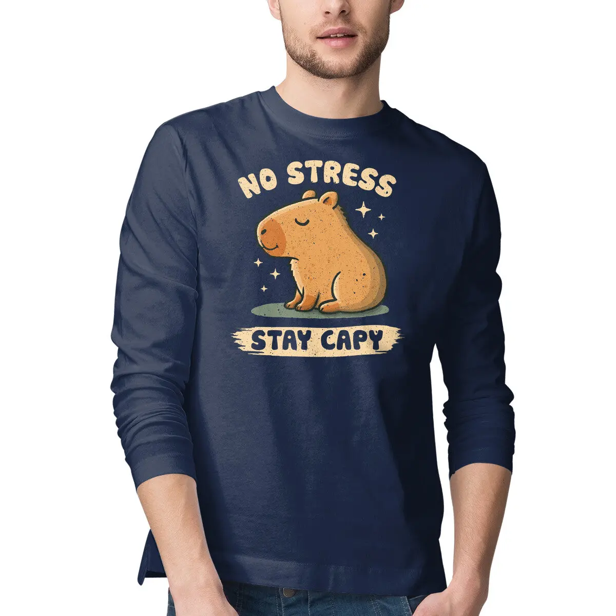 Relaxed Long-Sleeve Capy Tee for Men - Image 7