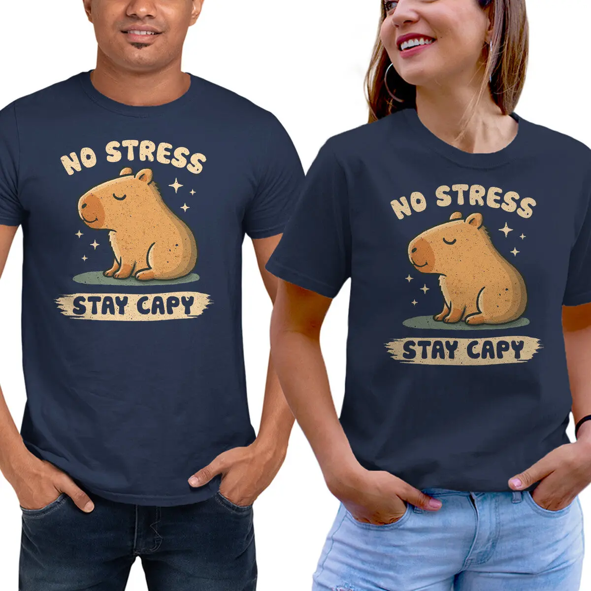 Relax in Style – Capybara Comfort Tee - Image 9
