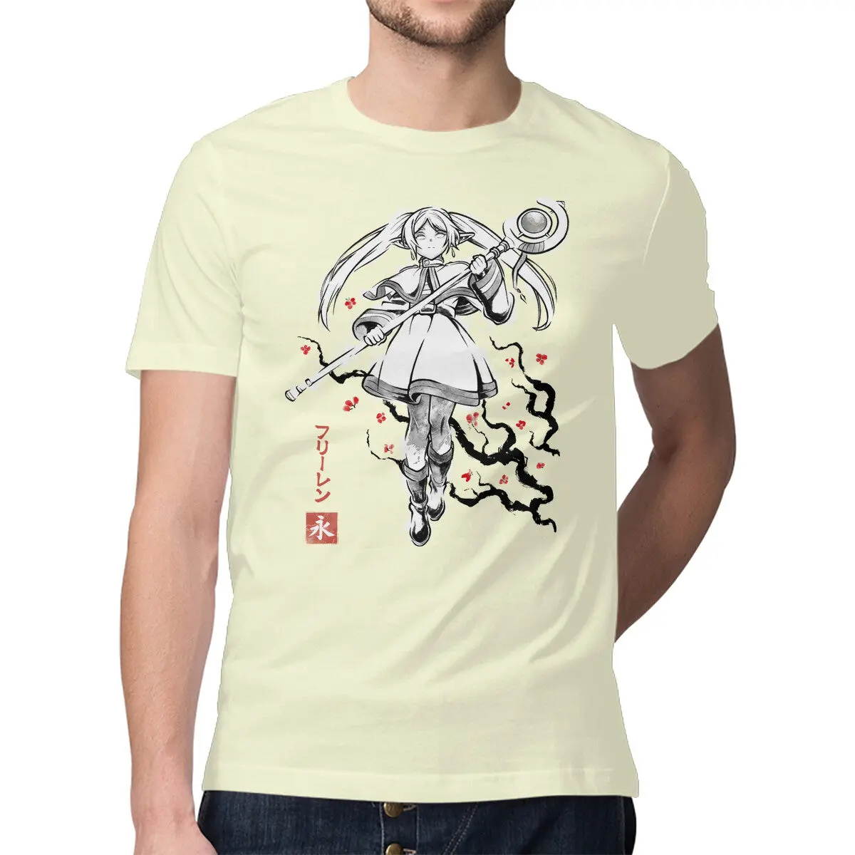 Chronicle of Magic: Sumi-E Art Mens T-Shirt - Image 9