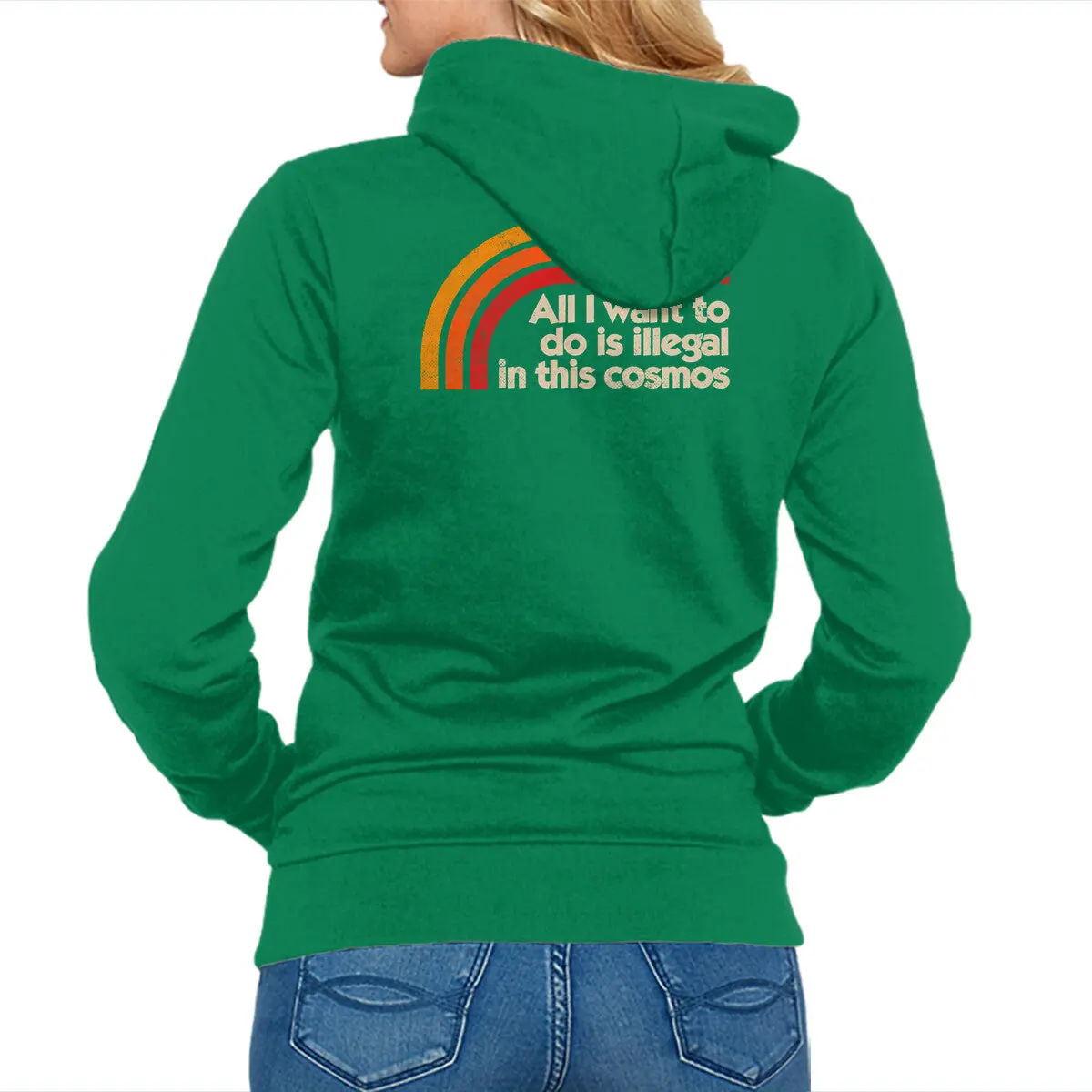 Illegal in This Cosmos Unisex Zip-Up Sweatshirt - Image 7