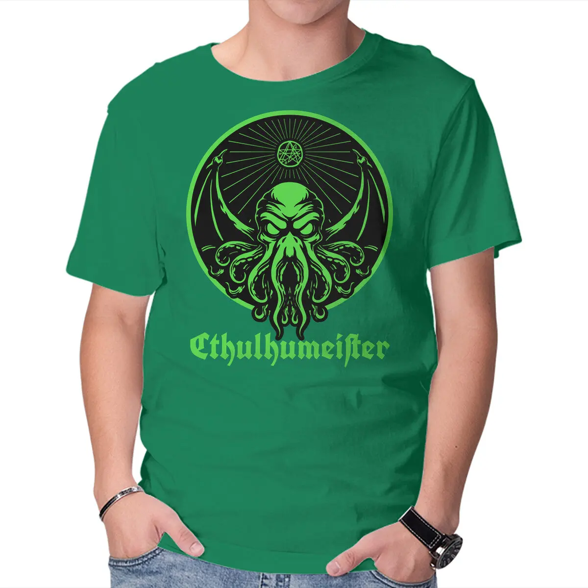 Cthulhu-Inspired Beverage Graphic Tee - Image 17