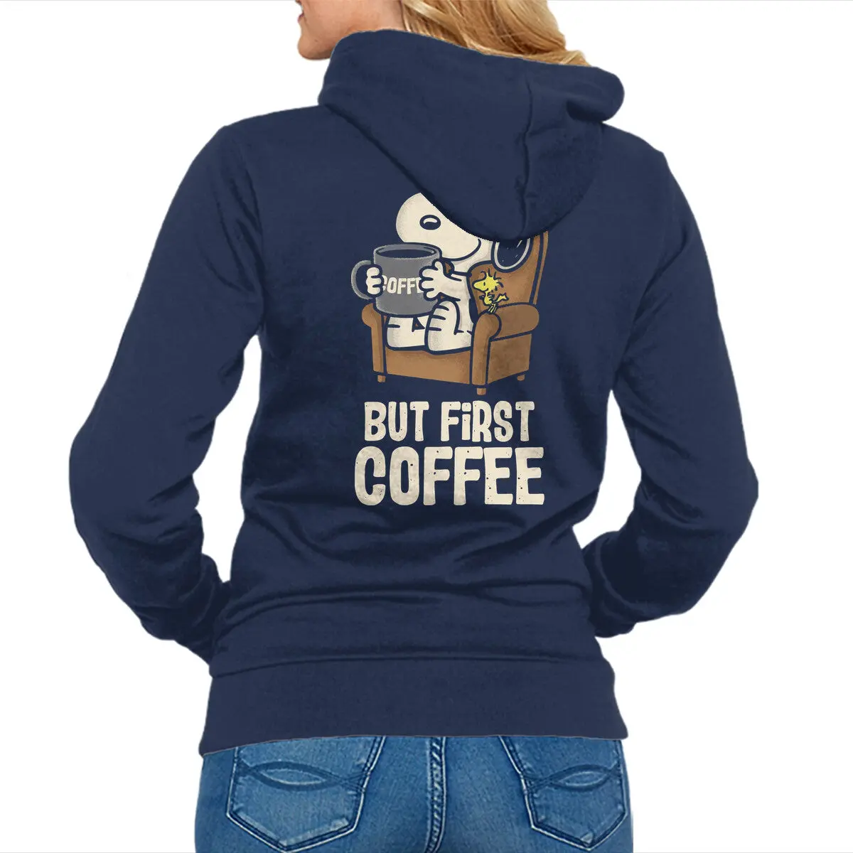 Coffee-First Motivational Zip-Up Sweatshirt - Image 4