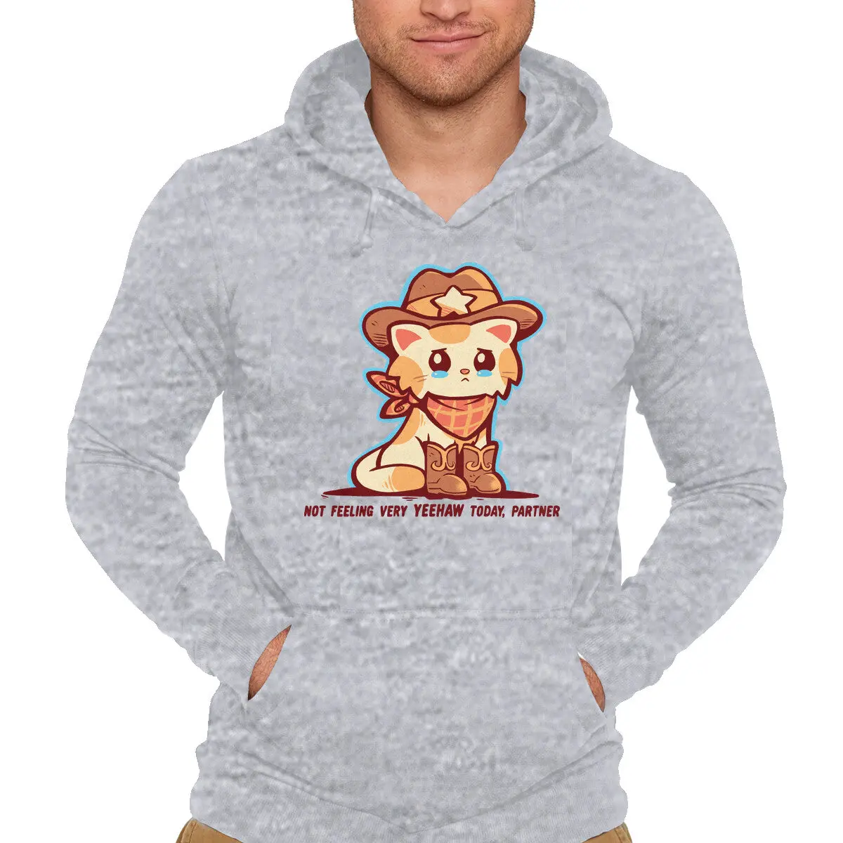 Casual Unisex Pullover Sweatshirt – Playfully Underwhelmed Yeehaw Vibe - Image 7