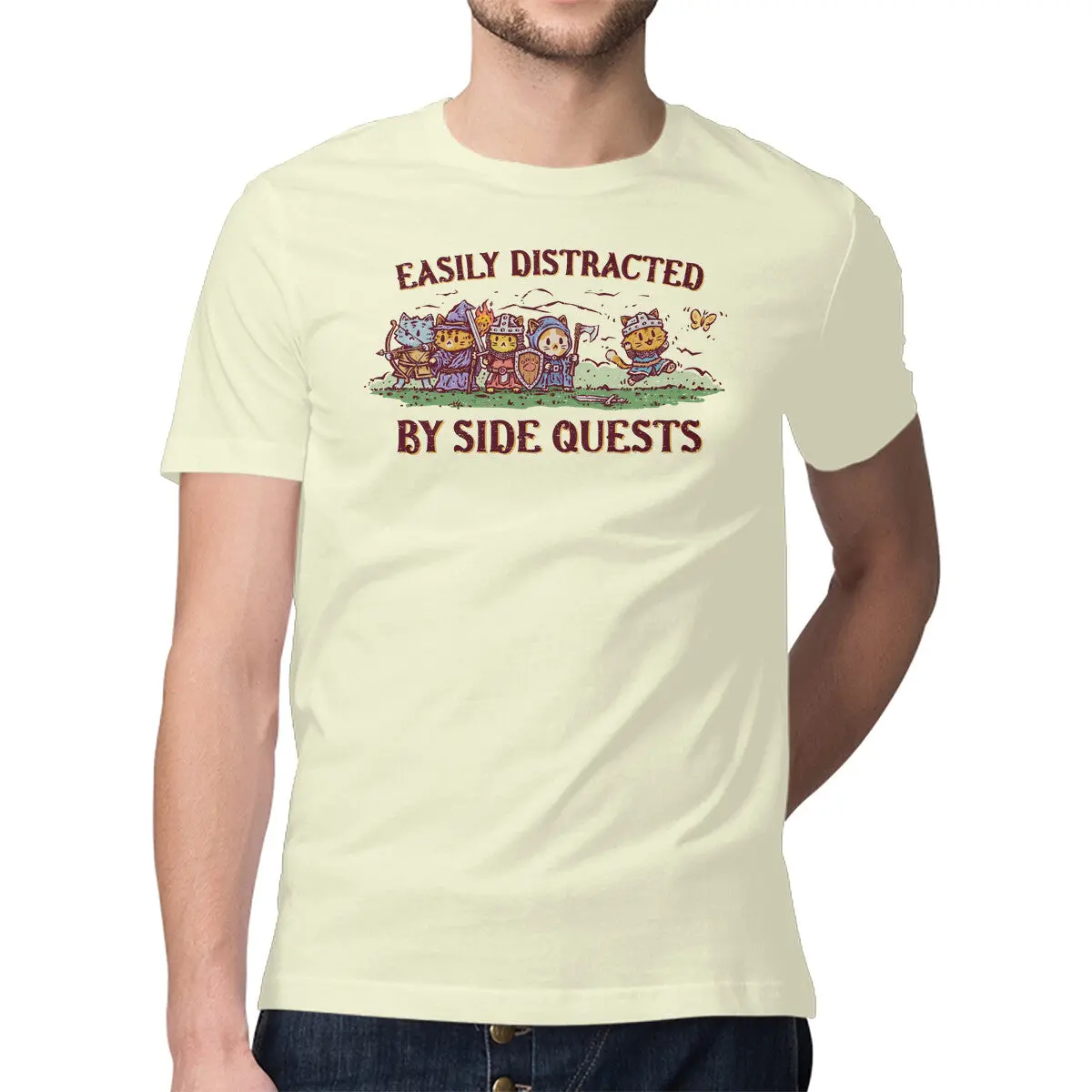 Gamer-Themed T-Shirt: Easily Distracted by Side Quests - Image 9